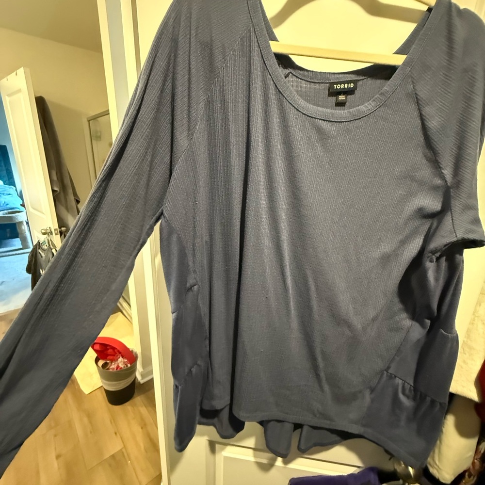 Torrid Long Sleeve Blue Top